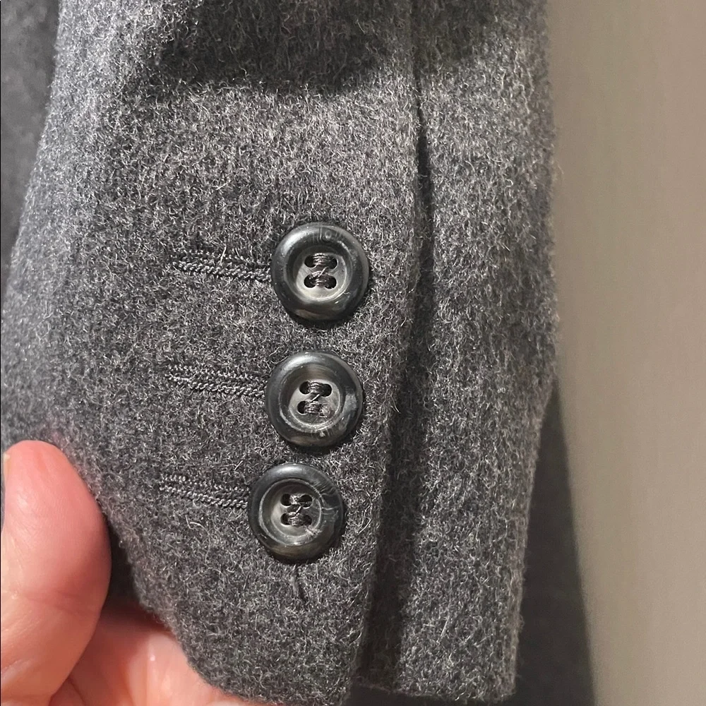 diVenedetto Cashmere Blend Vintage Charcoal Double-Breasted Men's Trench Coat - Picture 8 of 16